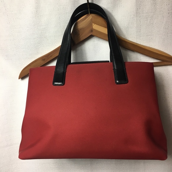Coach Handbags - 🔥Coach Red Canvas w/Black Leather Tote 👜 Purse
